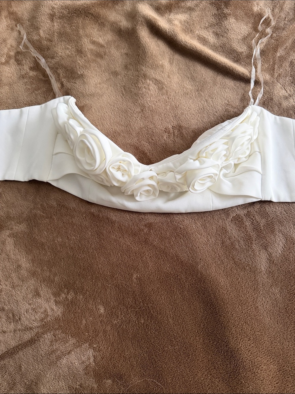 White Floral Appliqué Camisole Top - Women